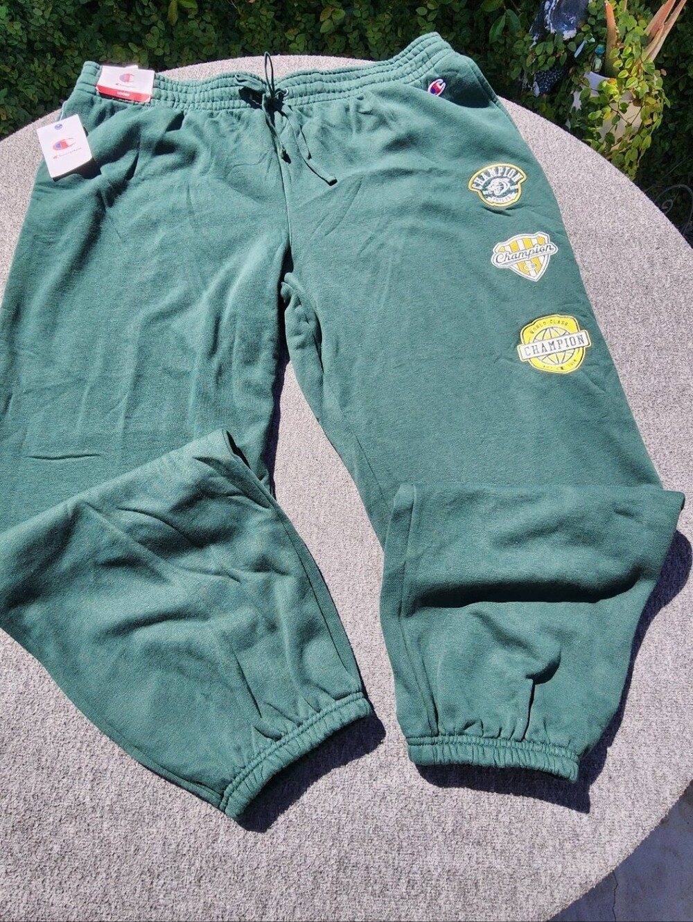 Men's Champions Forest Green Logo Patch Joggers